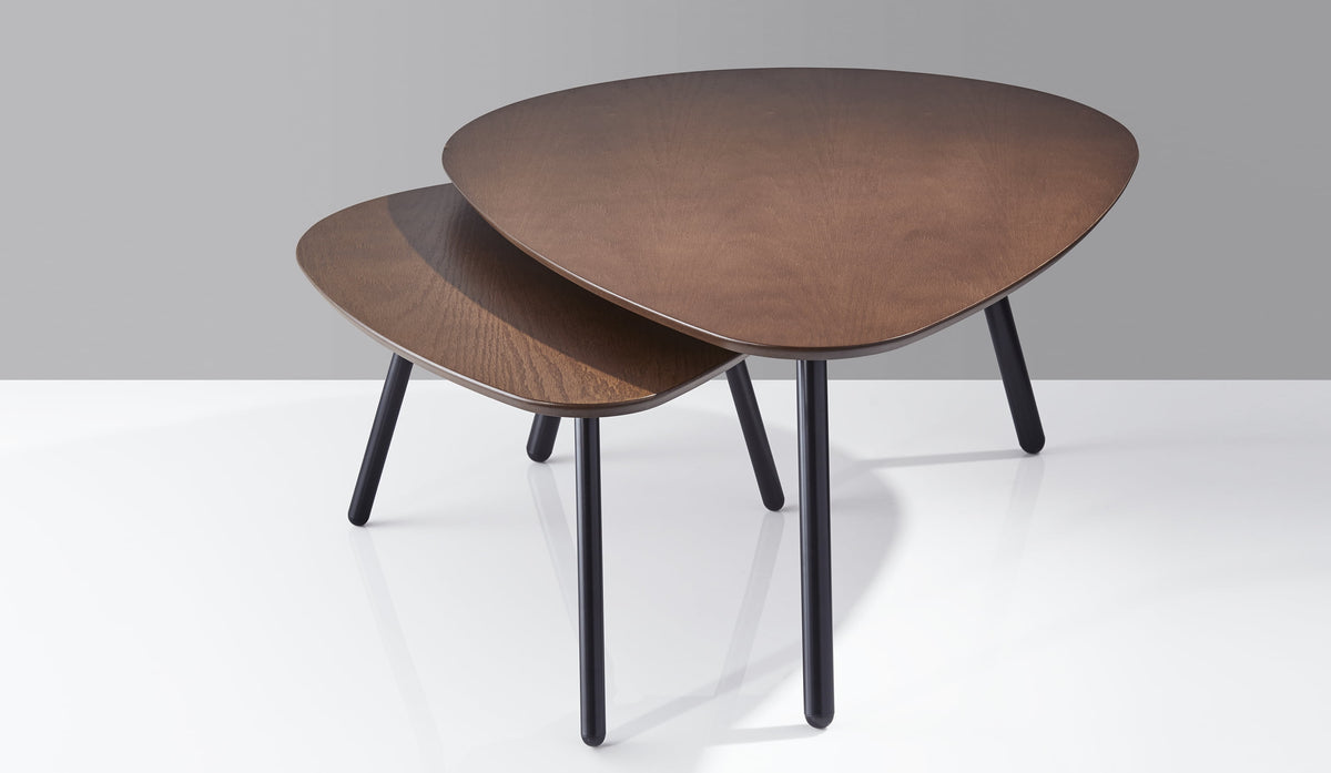 Hendrix Walnut Nesting Coffee Tables, Set of 2