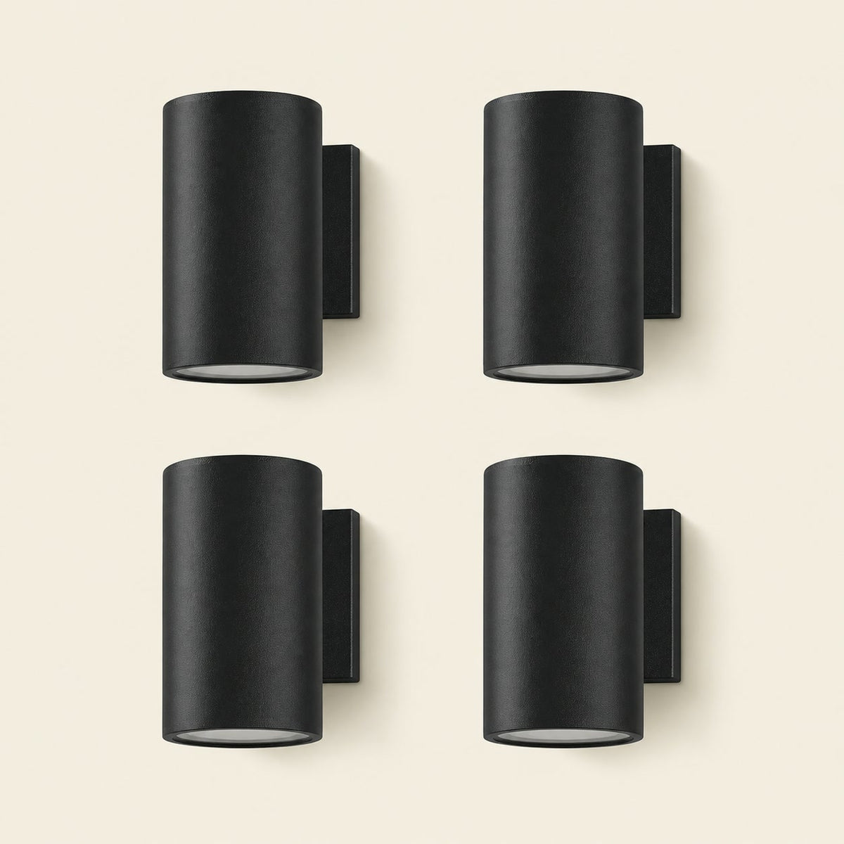 4-Pack Up & Down Solar Wall Sconces