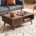 Ensley Walnut Coffee Table with Dual-Side Storage