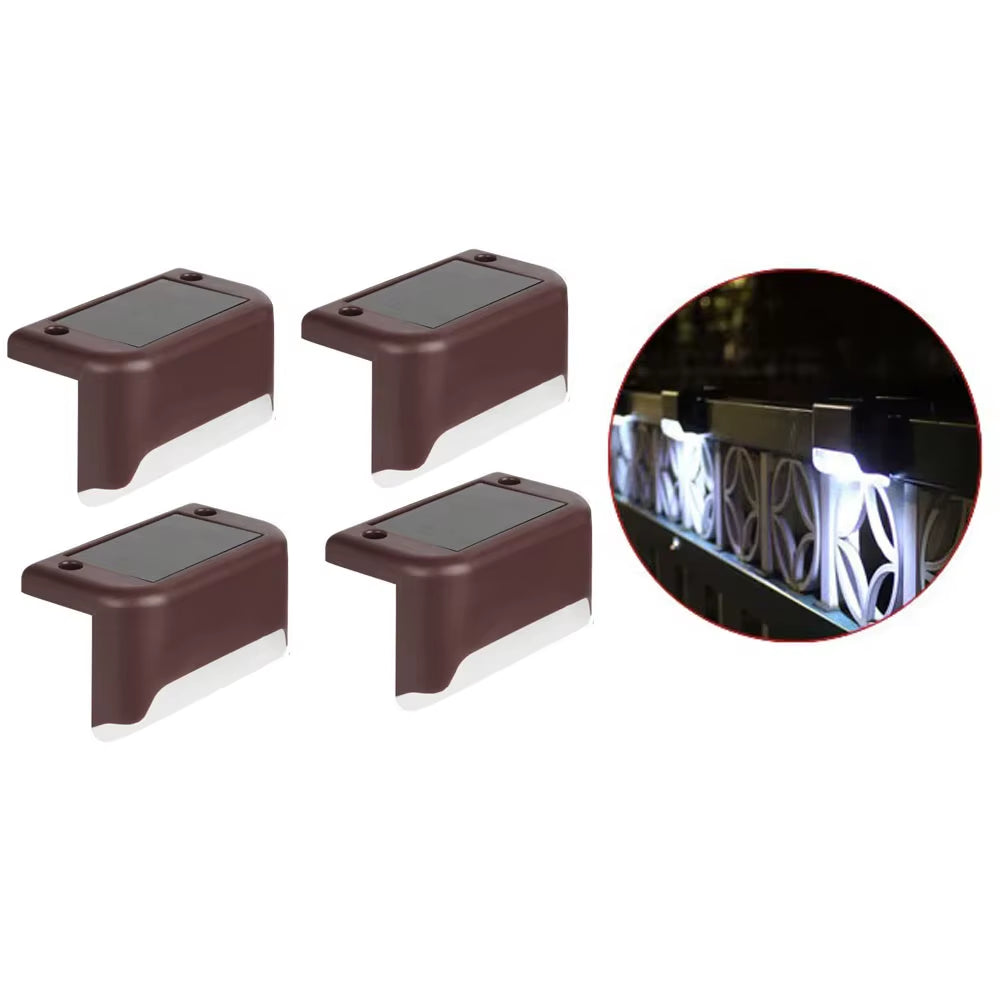 4-Pack Waterproof Solar Deck and Step Lights