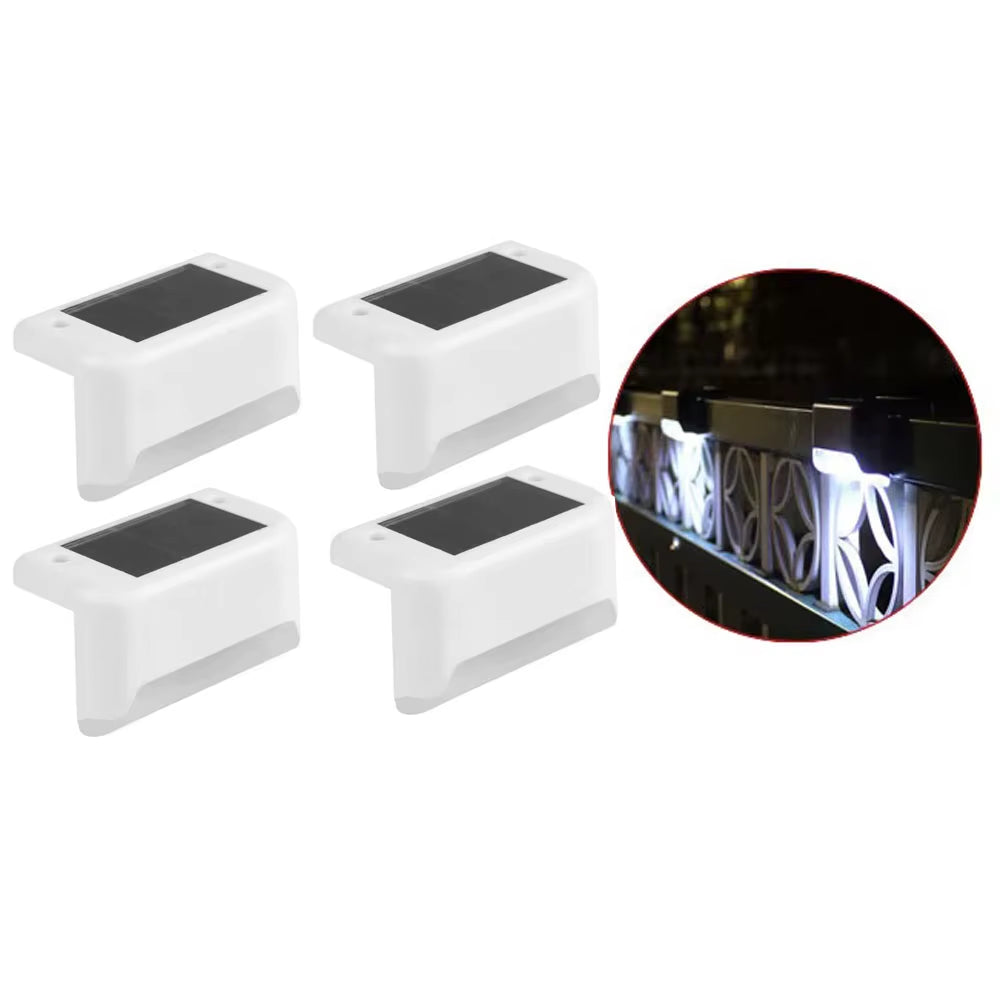 4-Pack Waterproof Solar Deck and Step Lights