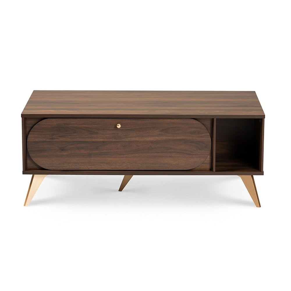 Edel Walnut Coffee Table with Hidden Storage