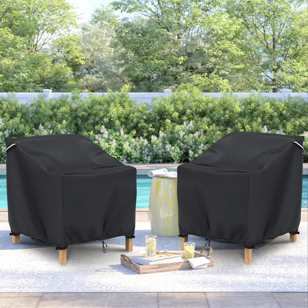 Waterproof Patio Chair Covers, 2-Pack, 32 x 37 x 36 Inches