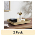 (2 Pack)  Basic Wood Tray, 12" X 16", Oak