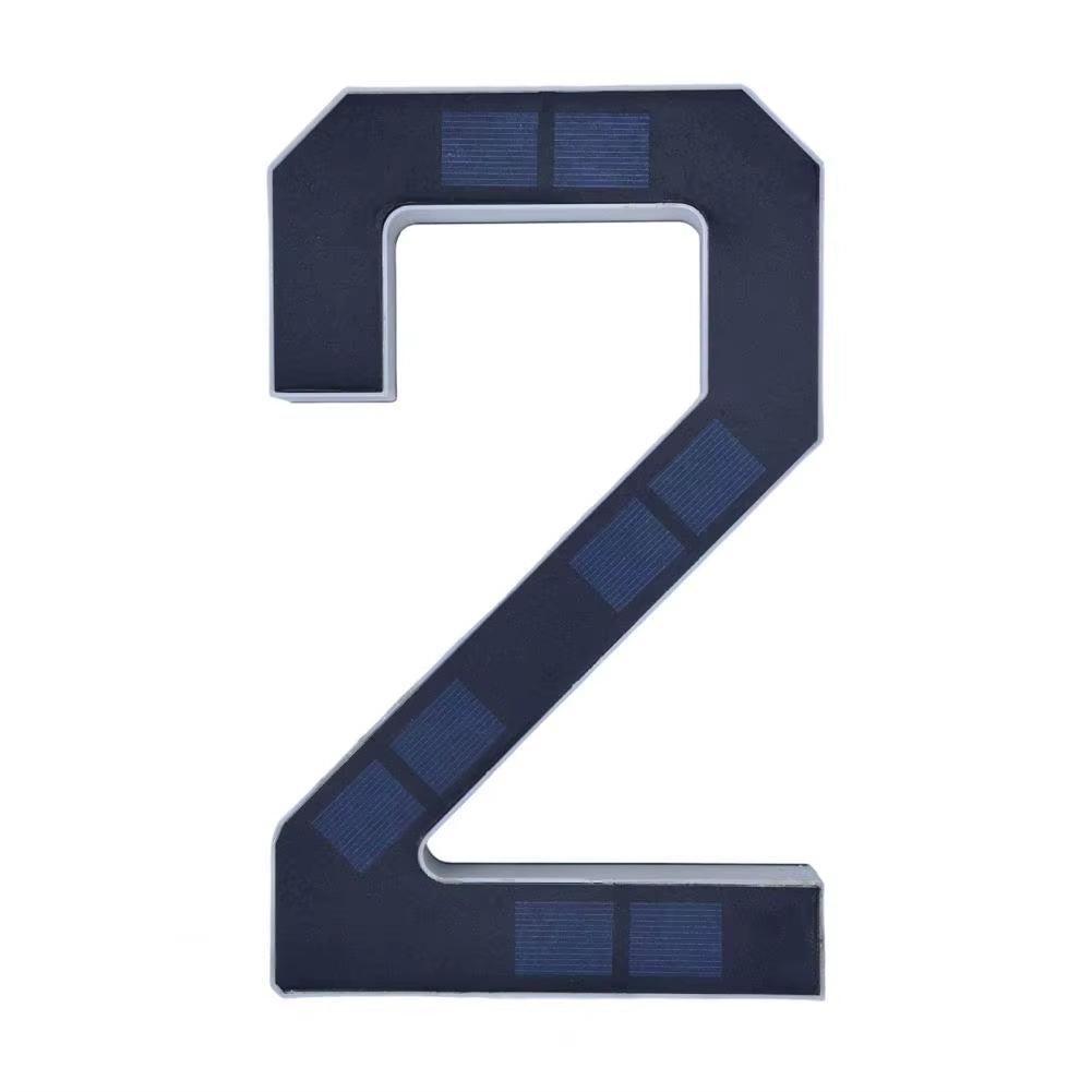 Modern Solar LED House Number Sign with Dusk Sensor