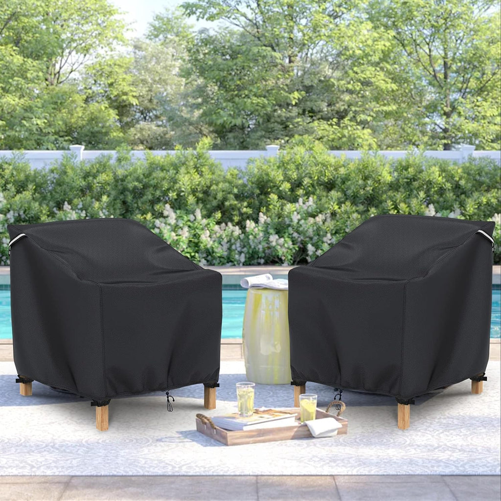 Waterproof Patio Chair Covers, 2-Pack, 30 x 34 x 38 Inches
