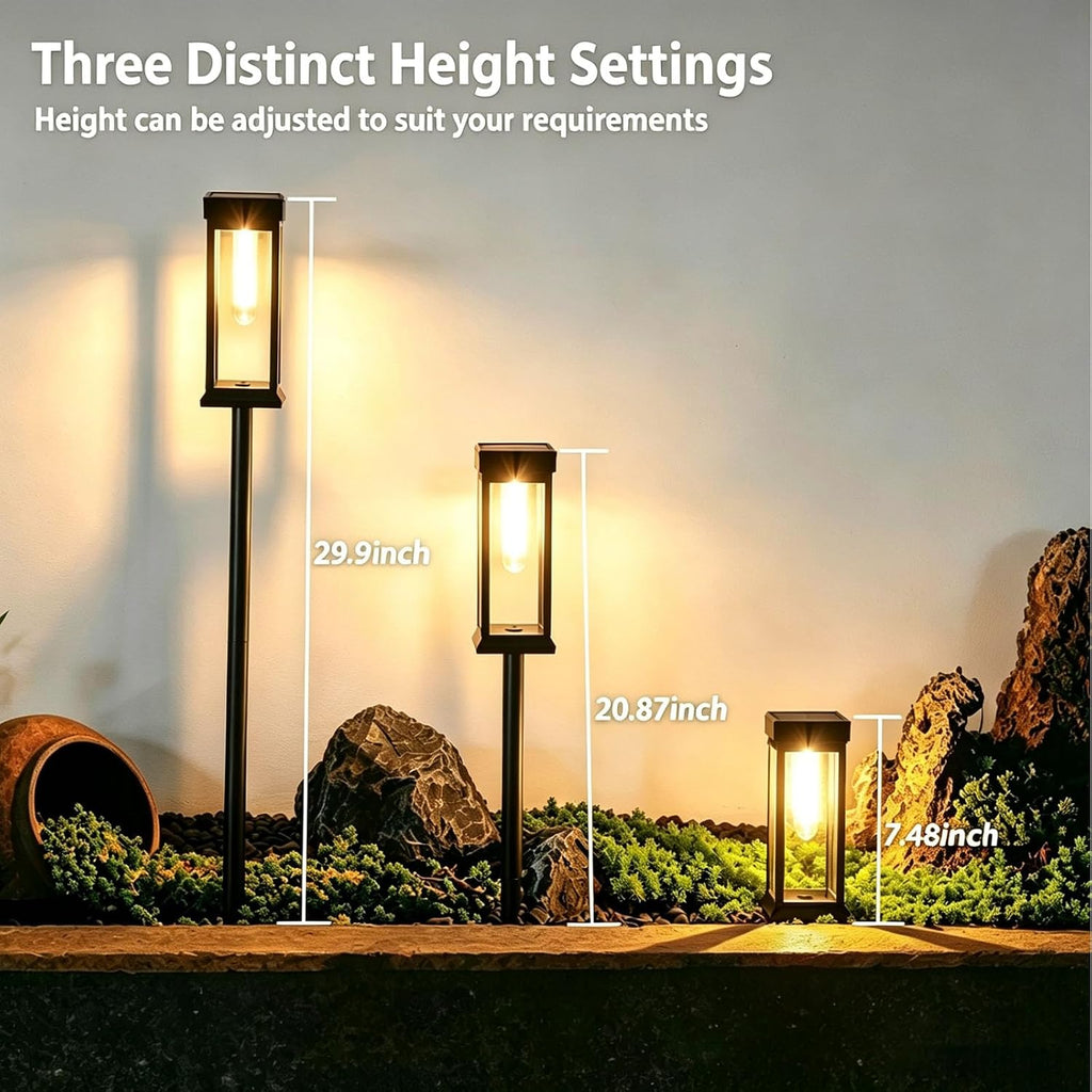 8-Pack IP65 Solar Pathway Lights for Garden & Walkway