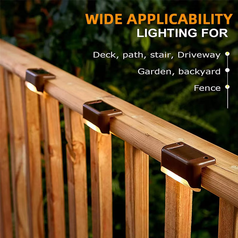 4-Pack Waterproof Solar Deck and Step Lights