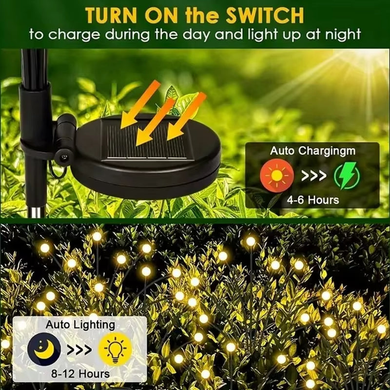 Solar Firefly Garden Lights with Swaying LEDs
