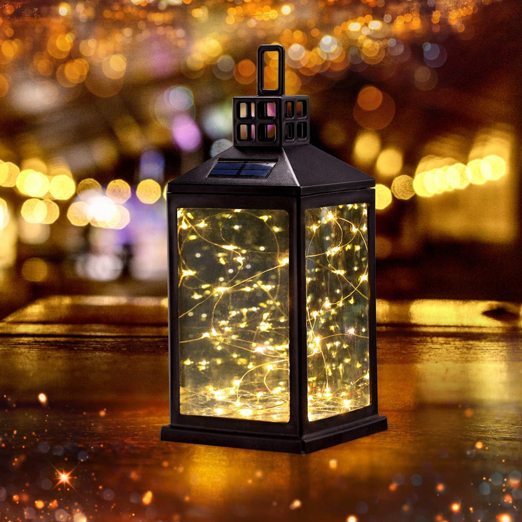 Warm White Solar Table Lantern with 40 LEDs