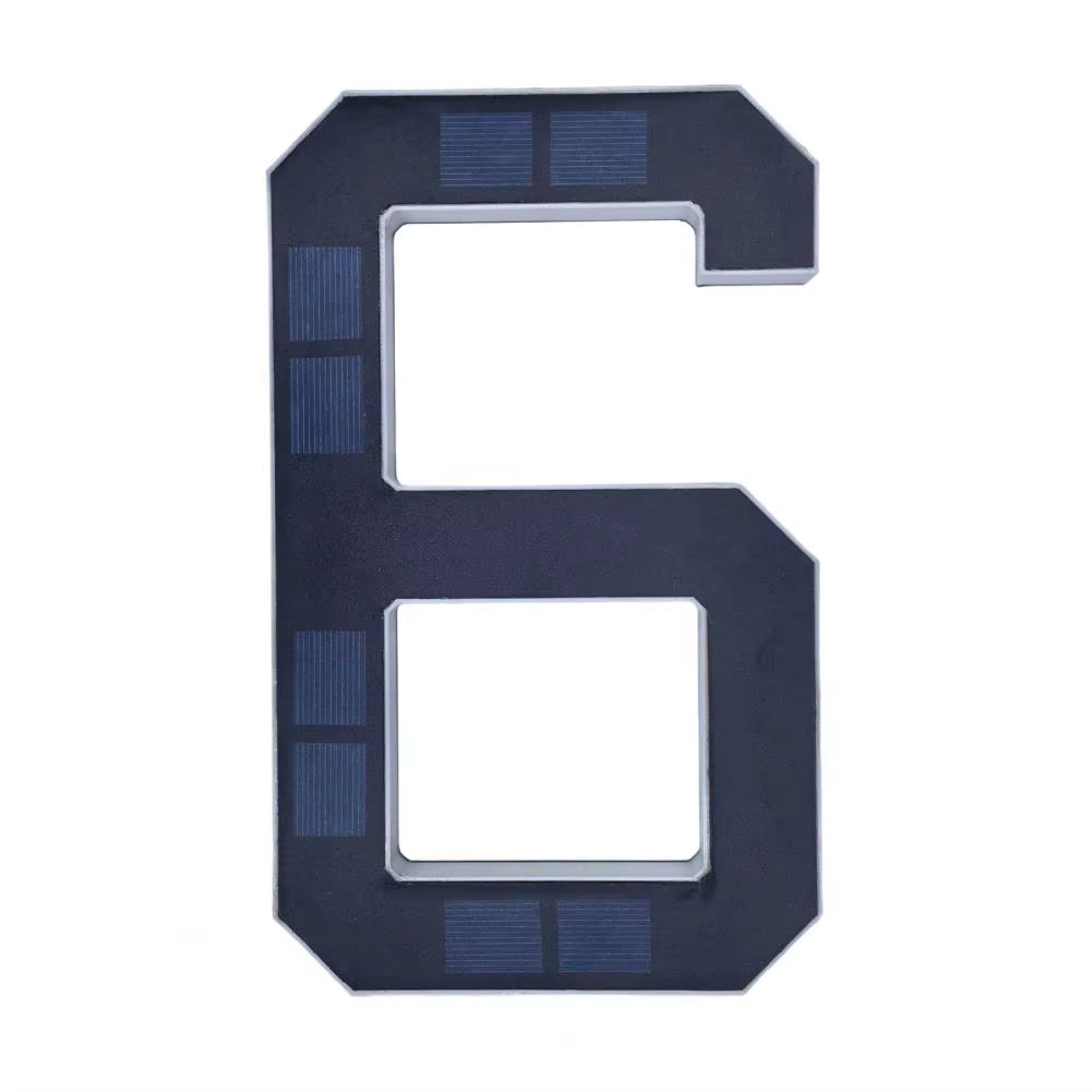 Modern Solar LED House Number Sign with Dusk Sensor