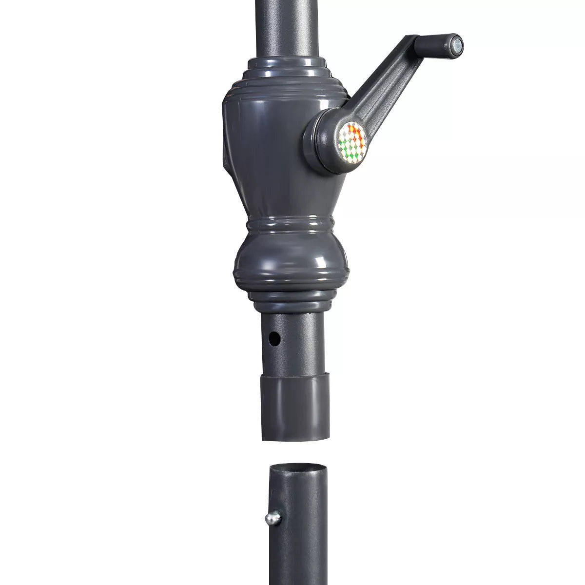 Costway 10FT Patio Solar Umbrella LED Patio Market Steel Tilt W/Crank Outdoor Orangeblue New