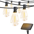 Solar Outdoor String Lights, 100Ft S14 LED Patio Lights with 24 Bulbs, Waterproof String Lights for Backyard
