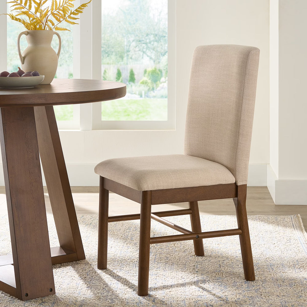Ezra 45-Inch Round Walnut Dining Table