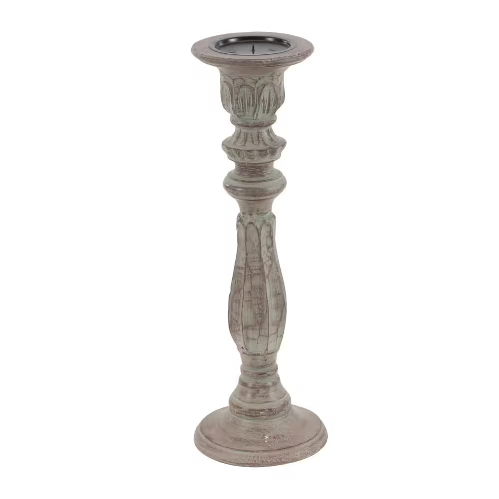Brown Mango Wood Candle Holder (Set of 3)