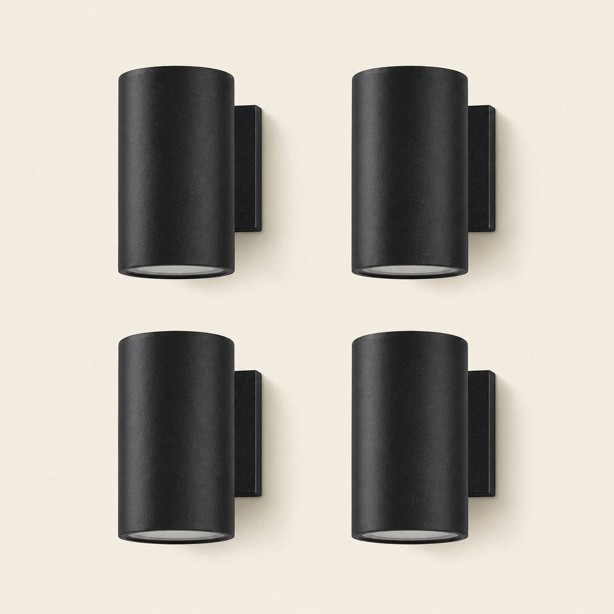 4-Pack Up & Down Solar Wall Sconces