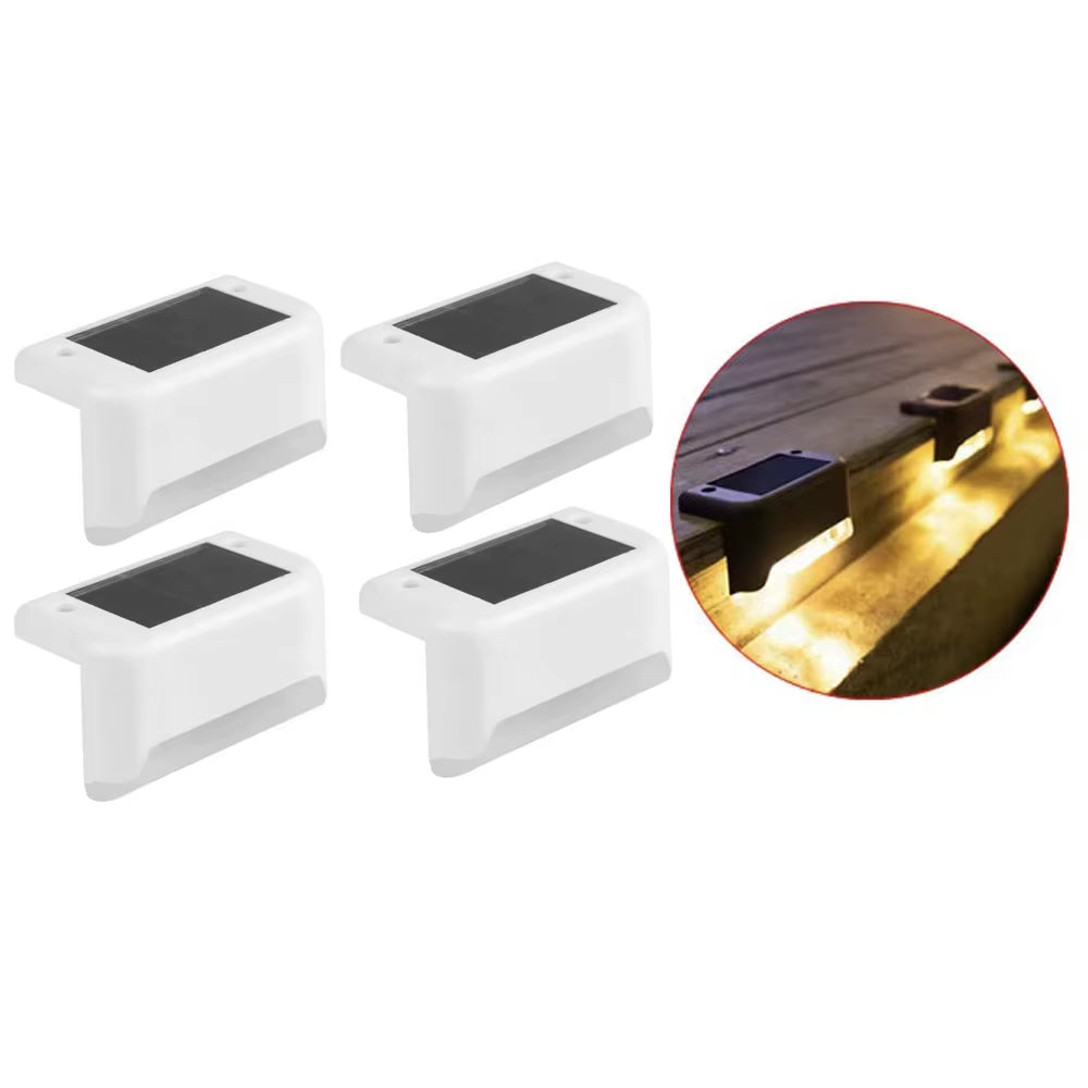4-Pack Waterproof Solar Deck and Step Lights