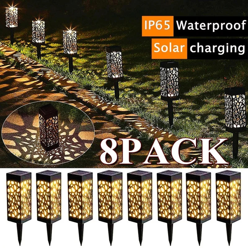 IP65 Solar Pathway Lights with Auto On/Off for Garden