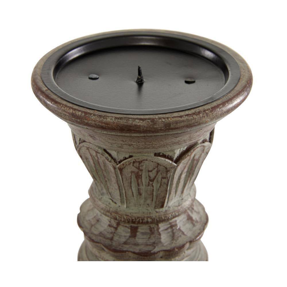 Brown Mango Wood Candle Holder (Set of 3)