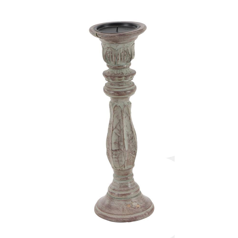 Brown Mango Wood Candle Holder (Set of 3)