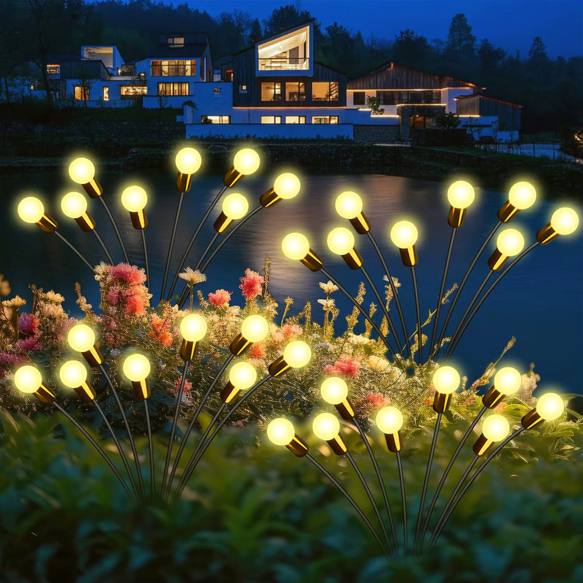 Solar Firefly Garden Lights with Swaying LEDs