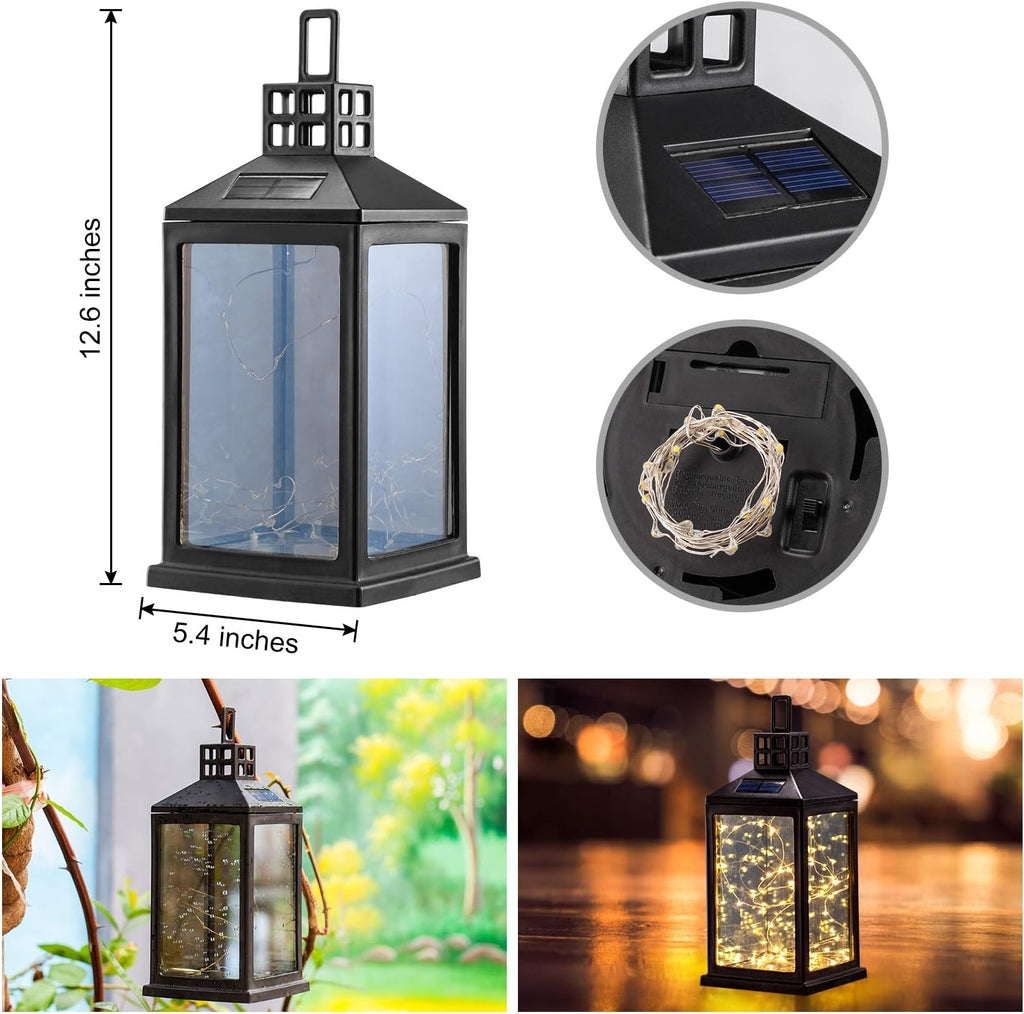 Warm White Solar Table Lantern with 40 LEDs