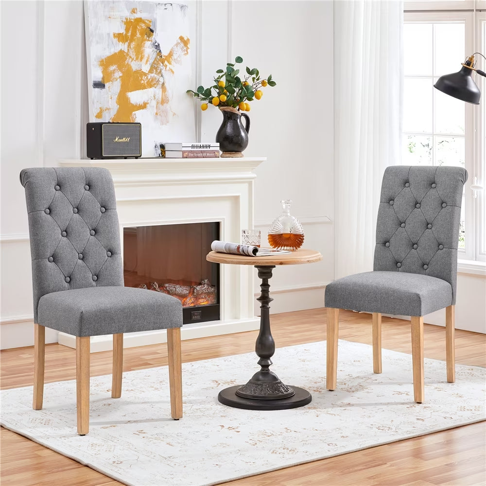 Set of 6 Padded Parsons Upholstered Dining Chairs