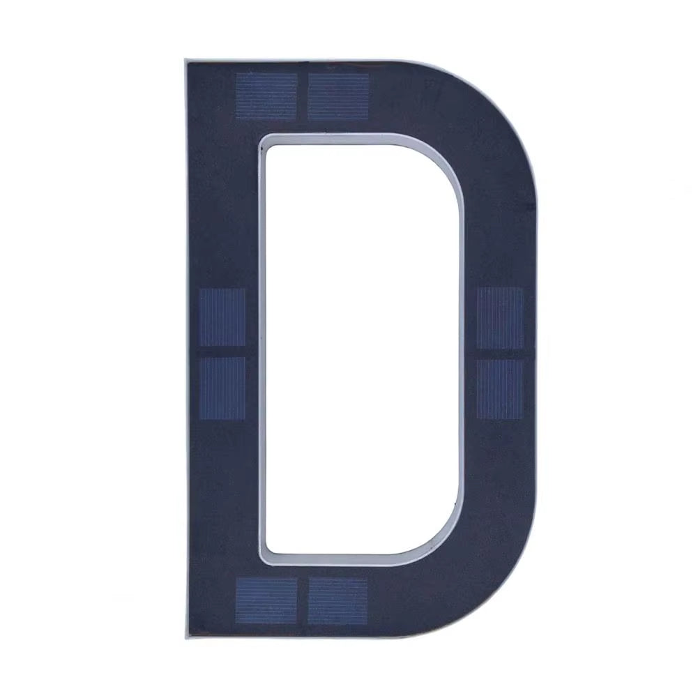 Modern Solar LED House Number Sign with Dusk Sensor