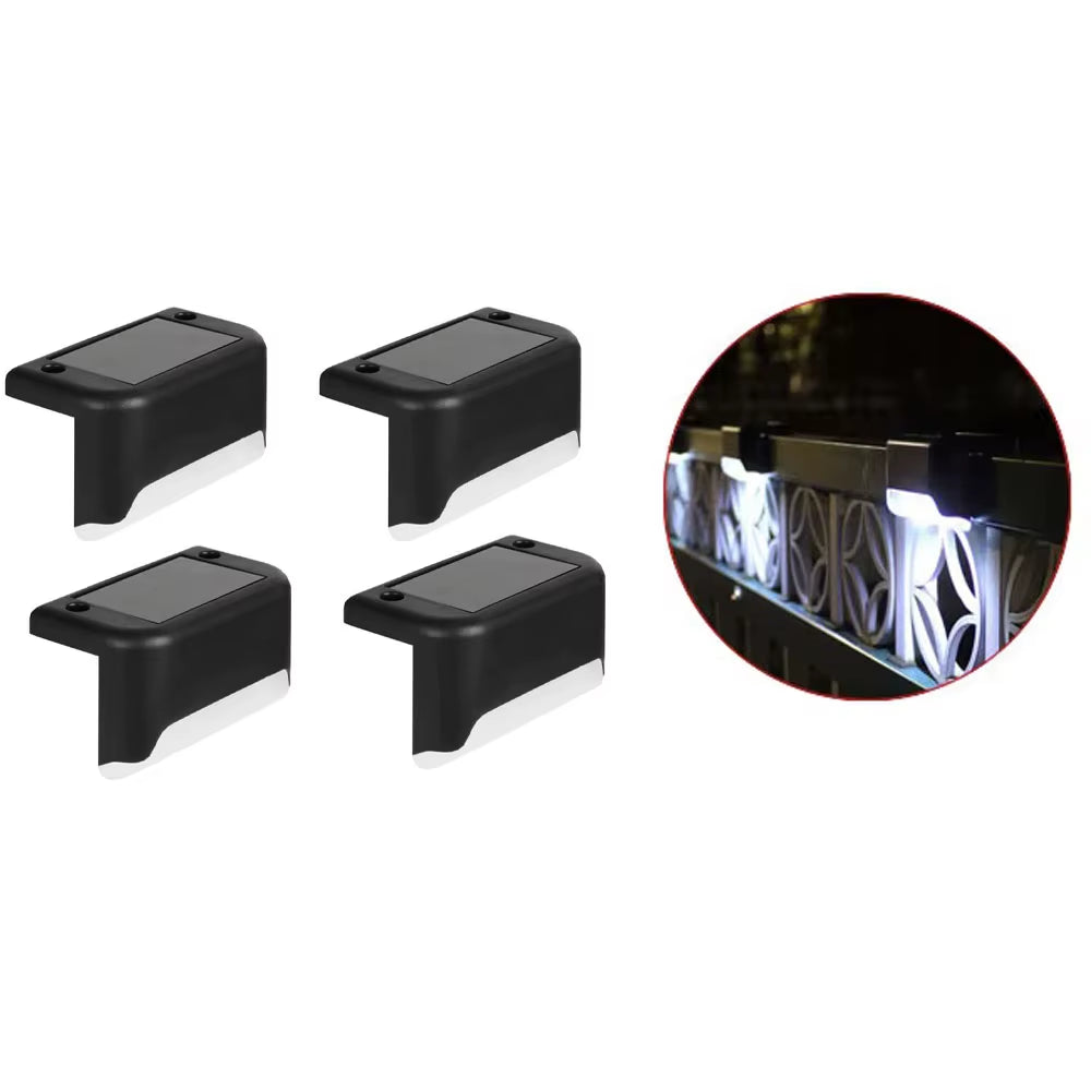 4-Pack Waterproof Solar Deck and Step Lights