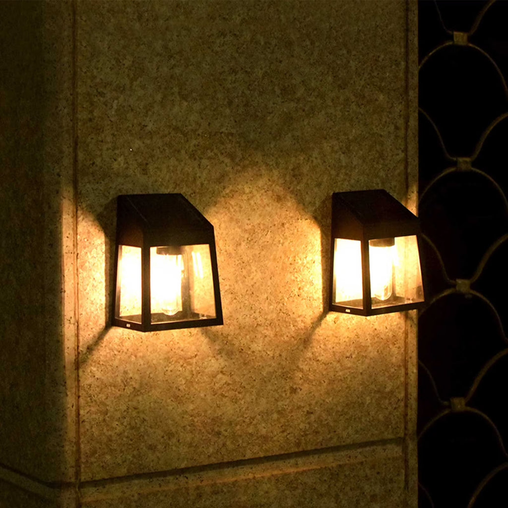 under $5 2 Pack Solar Wall Lanterns Outdoor, Wireless Dusk to Dawn Motion Sensor LED Sconce Lights Waterproof, Exterior Front Porch Security Lamps Wall Mount Patio Fence