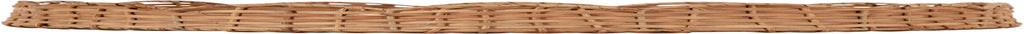 Wavley Modern round Scalloped Woven Rattan Tray, 18 Inch Diameter, Natural Rattan, Decorative Wavy Boho Tray for Use as Versatile Ottoman Tray or Serving Platter