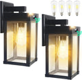 2-Pack Solar Motion Sensor Wall Lights with 3 Modes