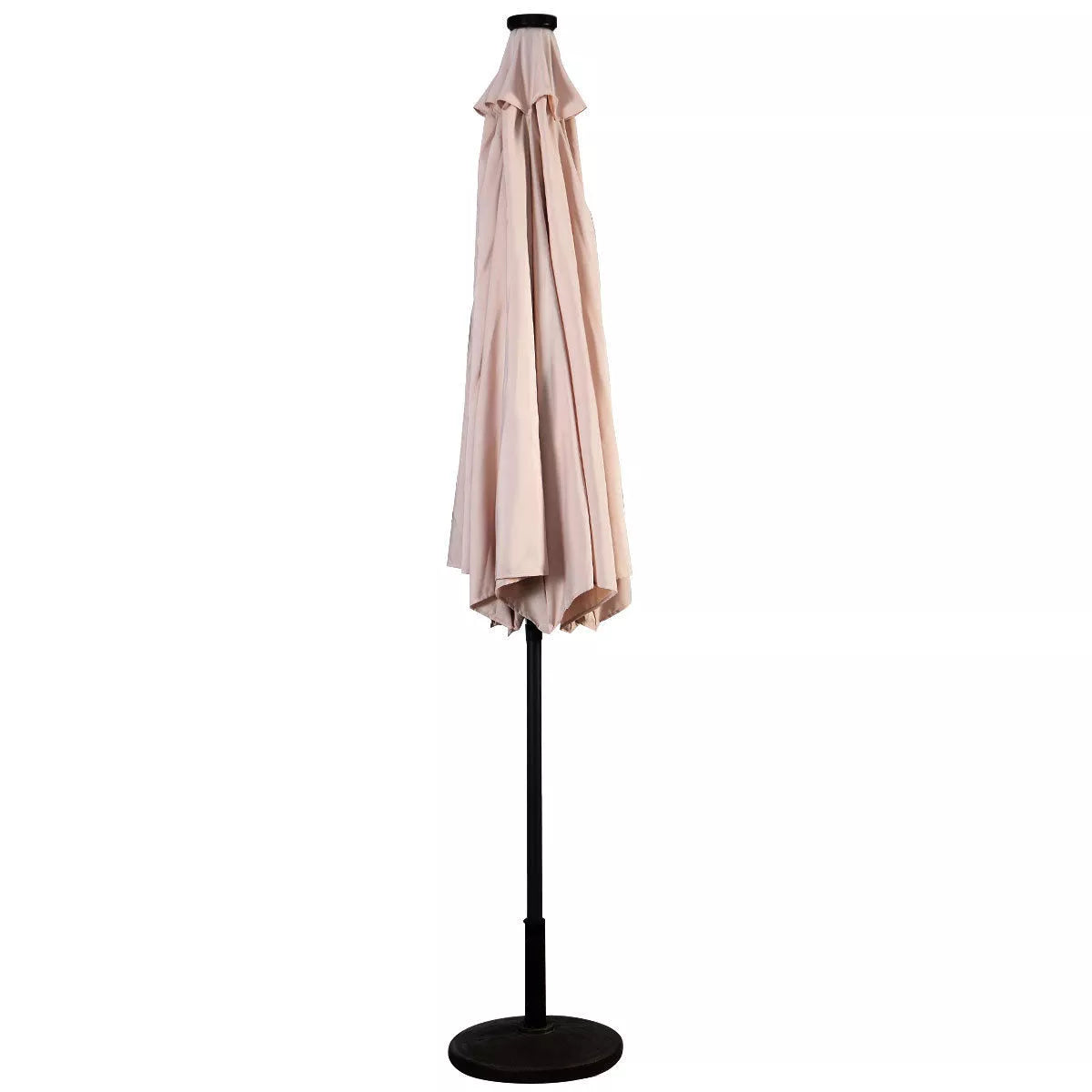 Costway 10FT Patio Solar Umbrella LED Patio Market Steel Tilt W/Crank Outdoor Orangeblue New