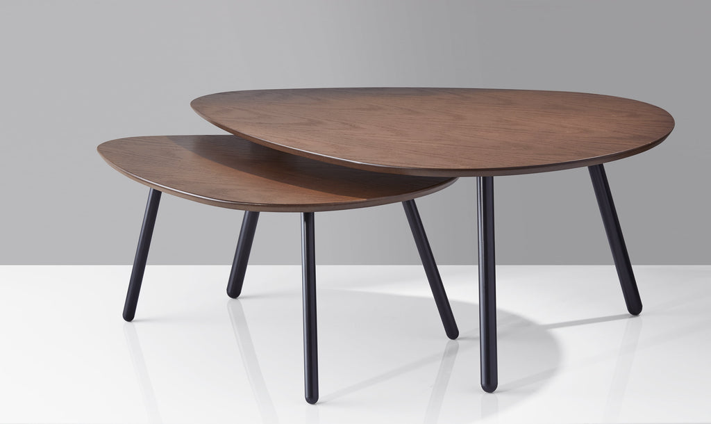Hendrix Walnut Nesting Coffee Tables, Set of 2