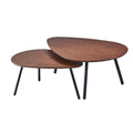Hendrix Walnut Nesting Coffee Tables, Set of 2