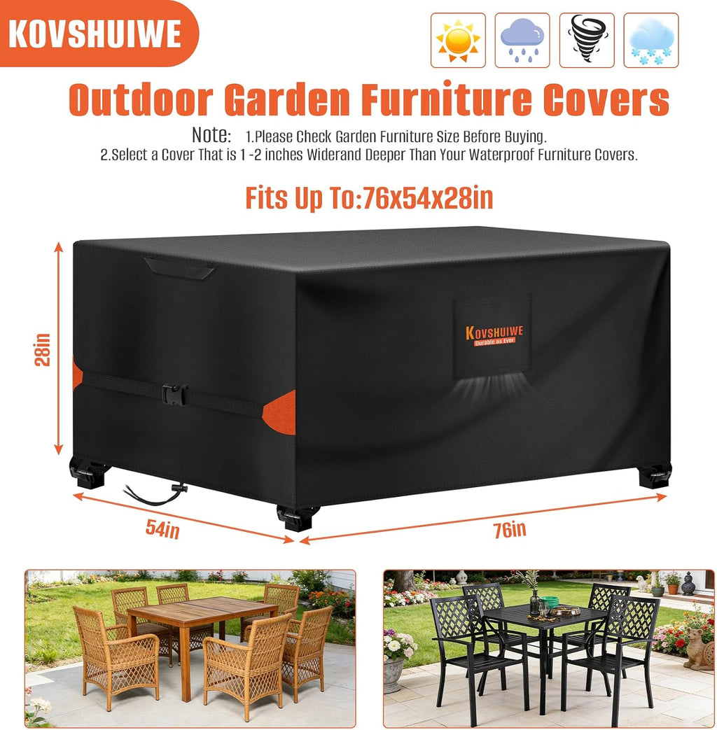 76 x 54-Inch 600D Waterproof Table and Chair Cover