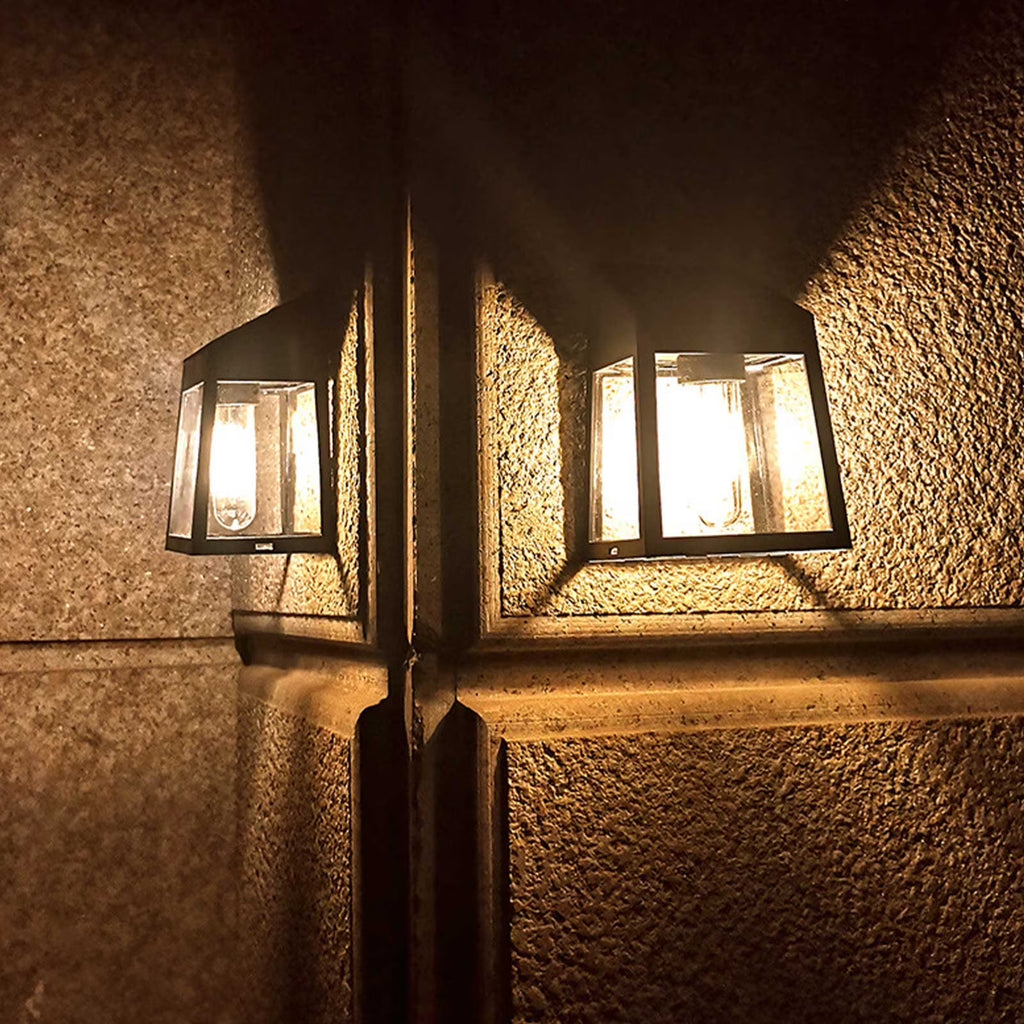 under $5 2 Pack Solar Wall Lanterns Outdoor, Wireless Dusk to Dawn Motion Sensor LED Sconce Lights Waterproof, Exterior Front Porch Security Lamps Wall Mount Patio Fence