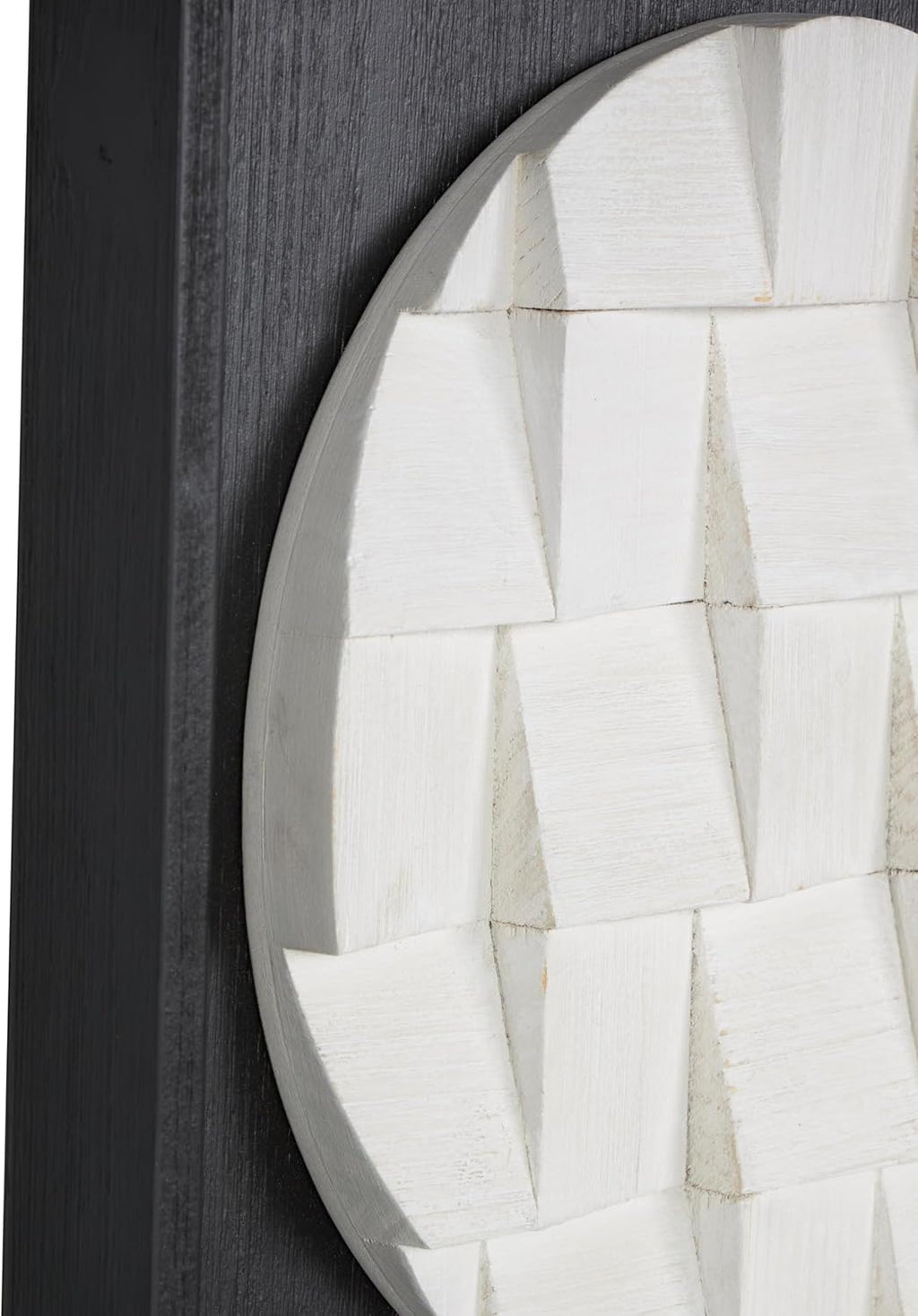 Deco 79 Wood Geometric Home Wall Decor 3D Cube Grid Wall Sculpture with Black Frames, Set of 2 Wall Art 16" W, 16" H, White