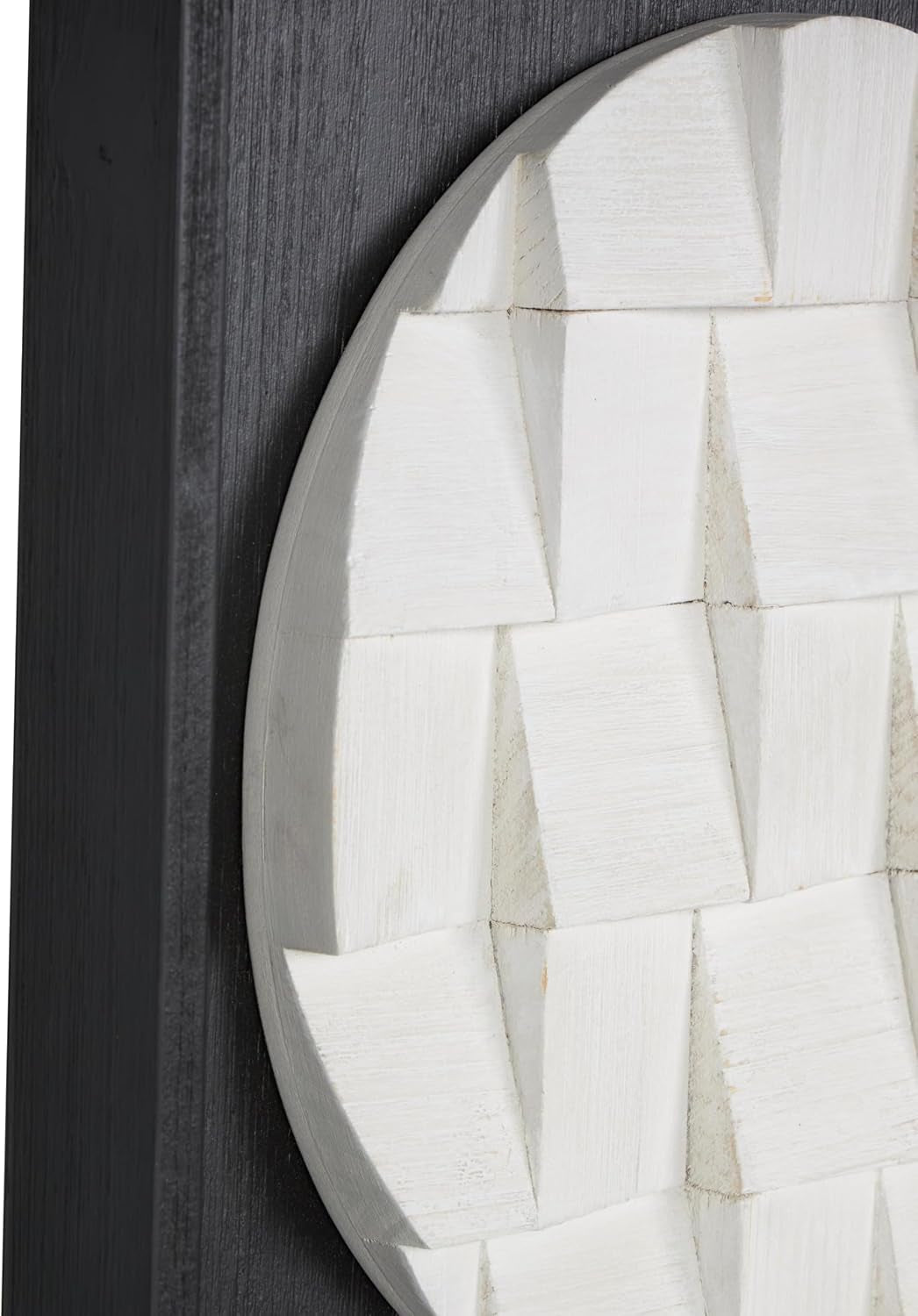 Deco 79 Wood Geometric Home Wall Decor 3D Cube Grid Wall Sculpture with Black Frames, Set of 2 Wall Art 16" W, 16" H, White