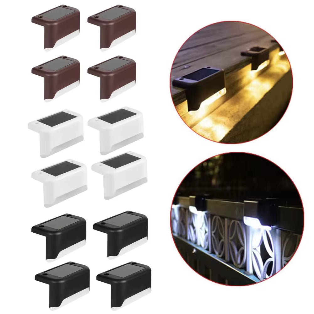 4-Pack Waterproof Solar Deck and Step Lights