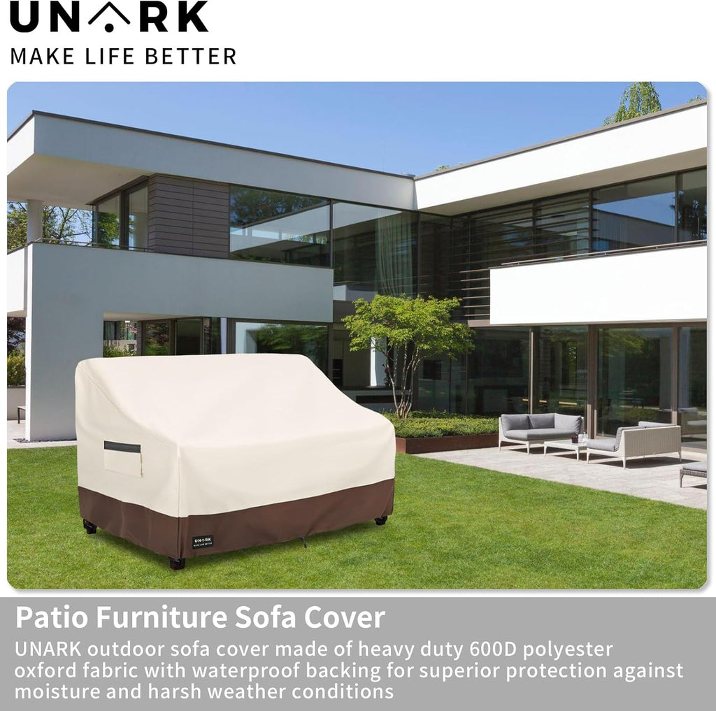 Waterproof 2-Seater Outdoor Loveseat Cover, 58 x 33 Inches