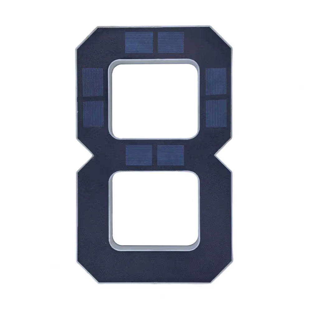 Modern Solar LED House Number Sign with Dusk Sensor
