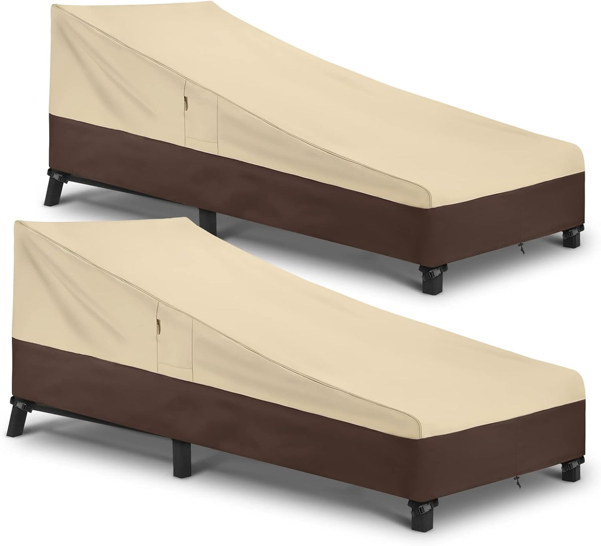 Waterproof Lounge Chair Covers, 2-Pack, 80 x 32 Inches