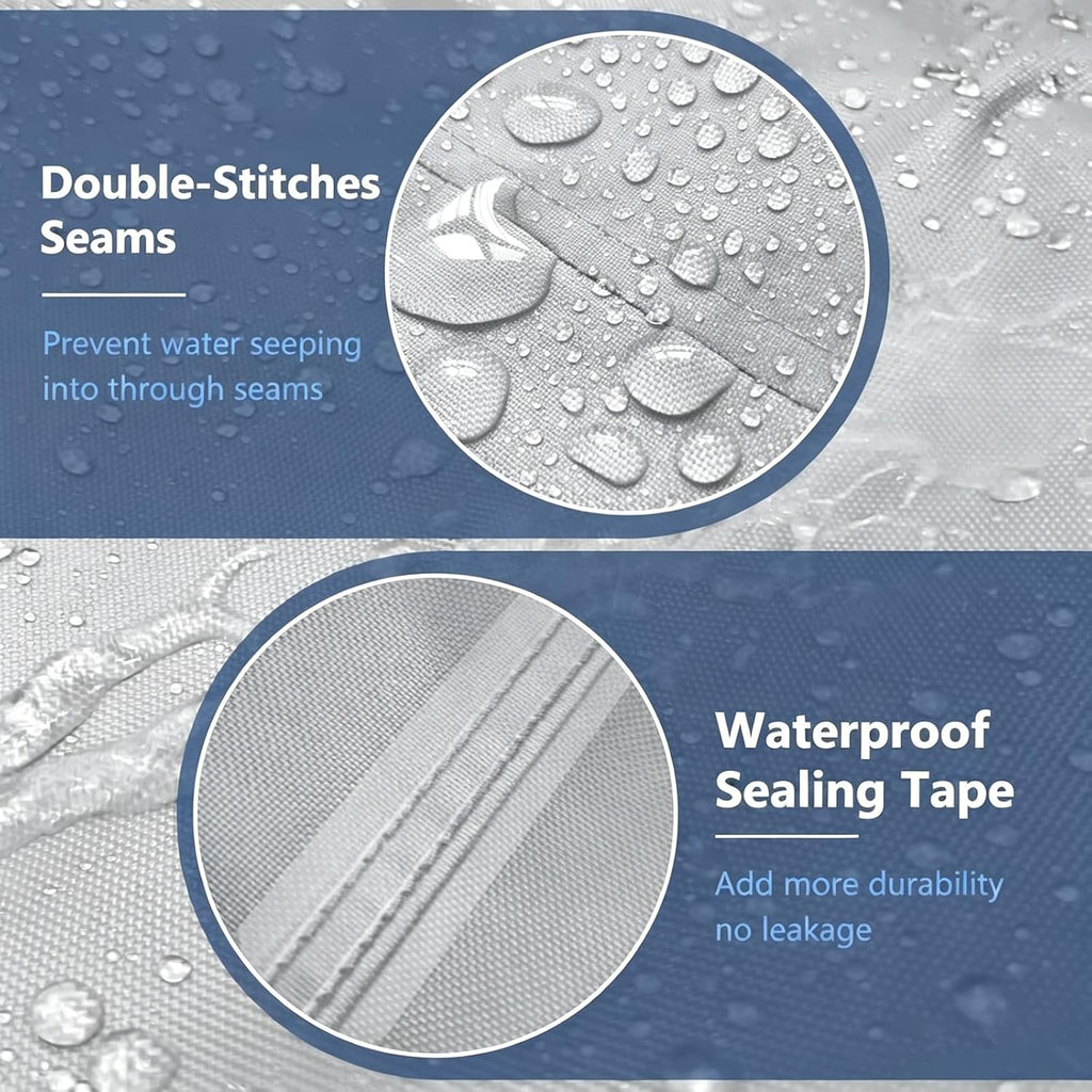 4-Piece 600D Waterproof Patio Furniture Cover Set, Gray