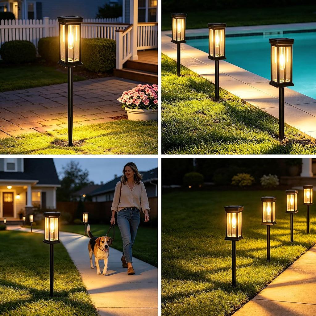 8-Pack IP65 Solar Pathway Lights for Garden & Walkway