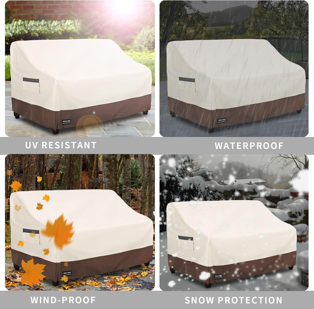 Waterproof 2-Seater Outdoor Loveseat Cover, 58 x 33 Inches