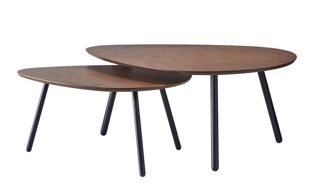 Hendrix Walnut Nesting Coffee Tables, Set of 2