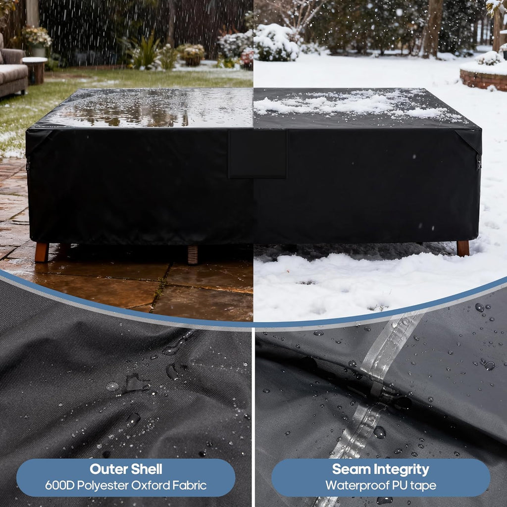 108 x 82-Inch 600D Waterproof Patio Furniture Cover