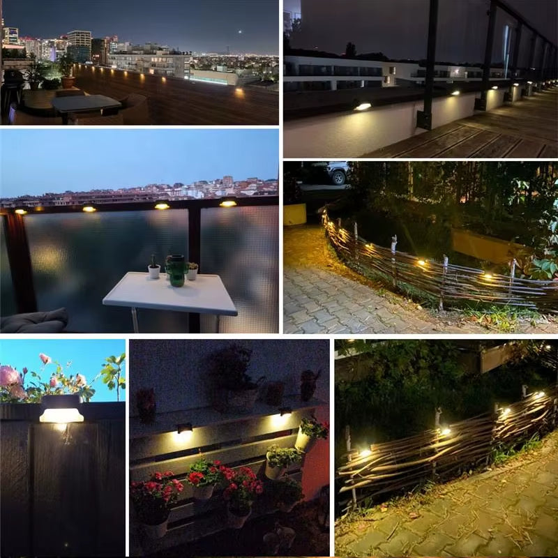 4-Pack Waterproof Solar Deck and Step Lights