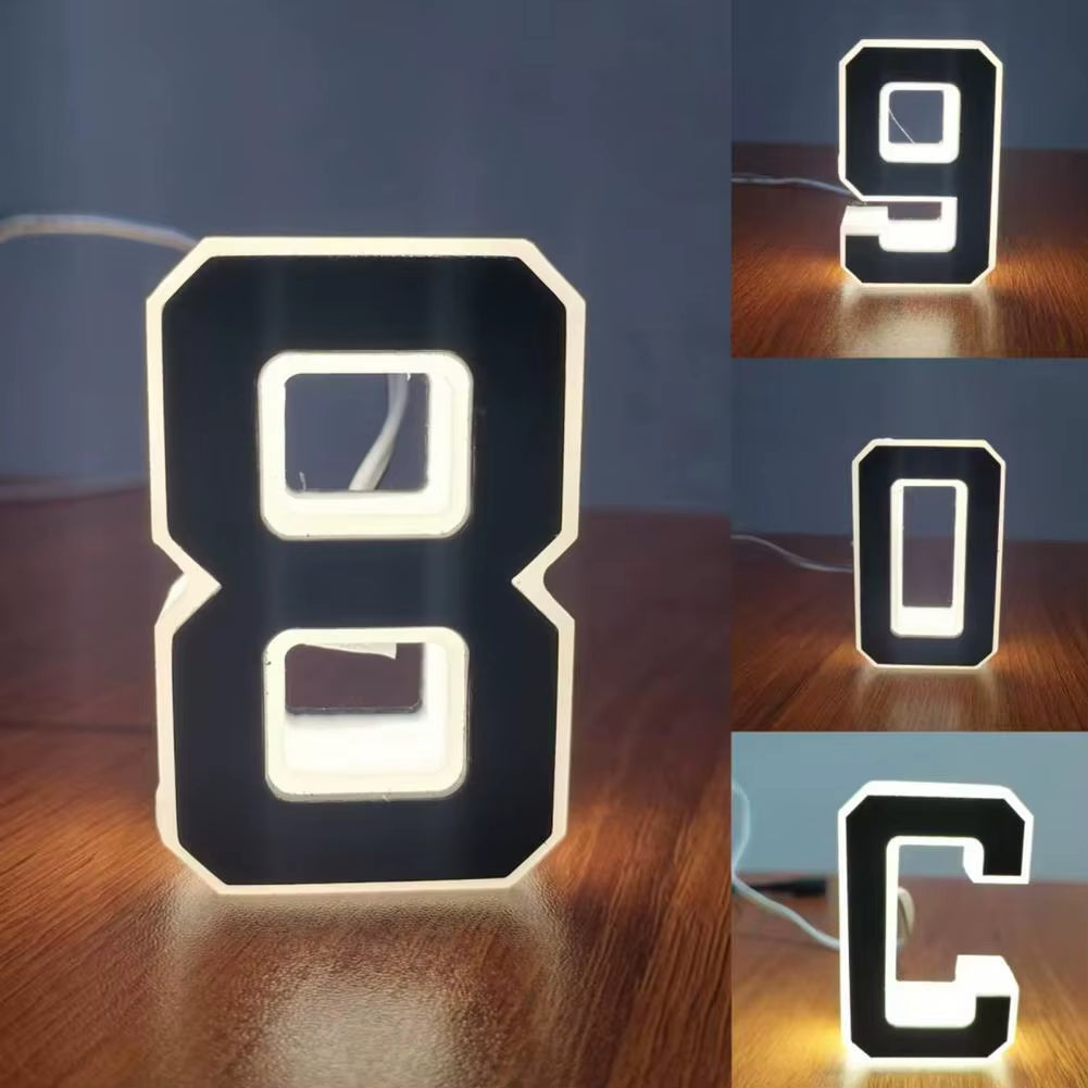Modern Solar LED House Number Sign with Dusk Sensor